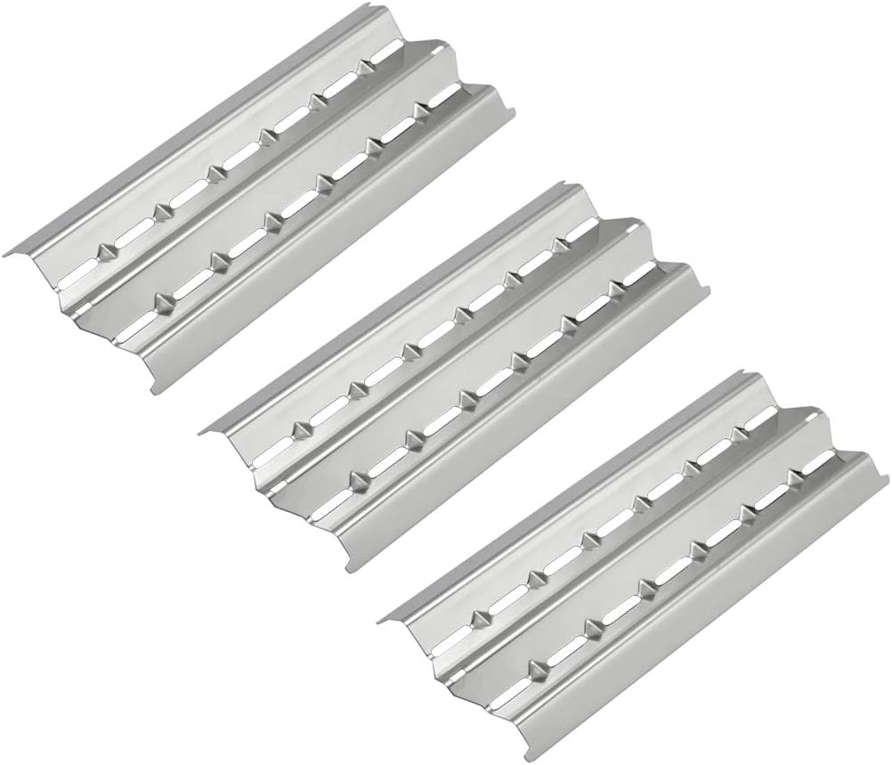 Broil King 18429 Flav-R-Wave Heat Plate Replacement Parts for Broil King Signet, Sovereign and Monarch Gas Grills, 13 3/4 inch x 5 7/8 inch, Stainless Steel, Set of 3, KS749