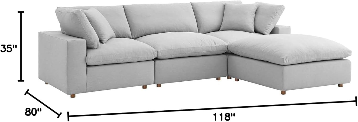 Commix Down Filled Overstuffed 4 Piece Sectional Sofa Set-EEI-3356