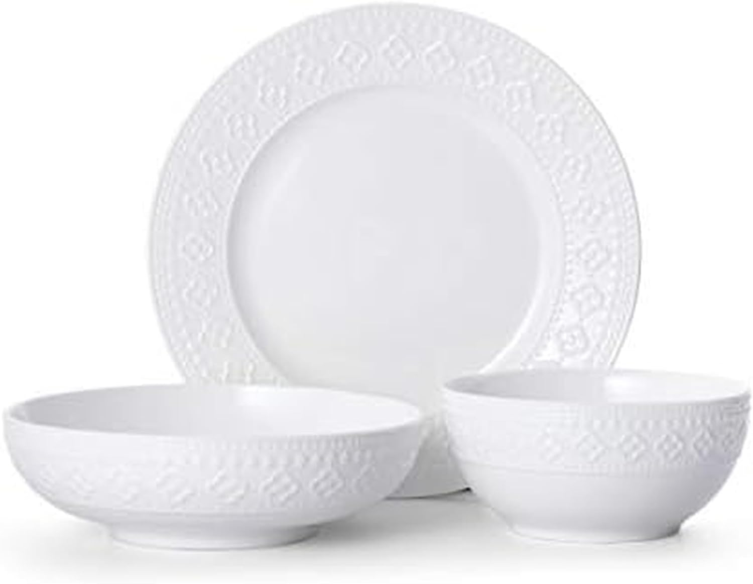 Pfaltzgraff® Haisley 12-Piece Dinnerware Set Porcelain White