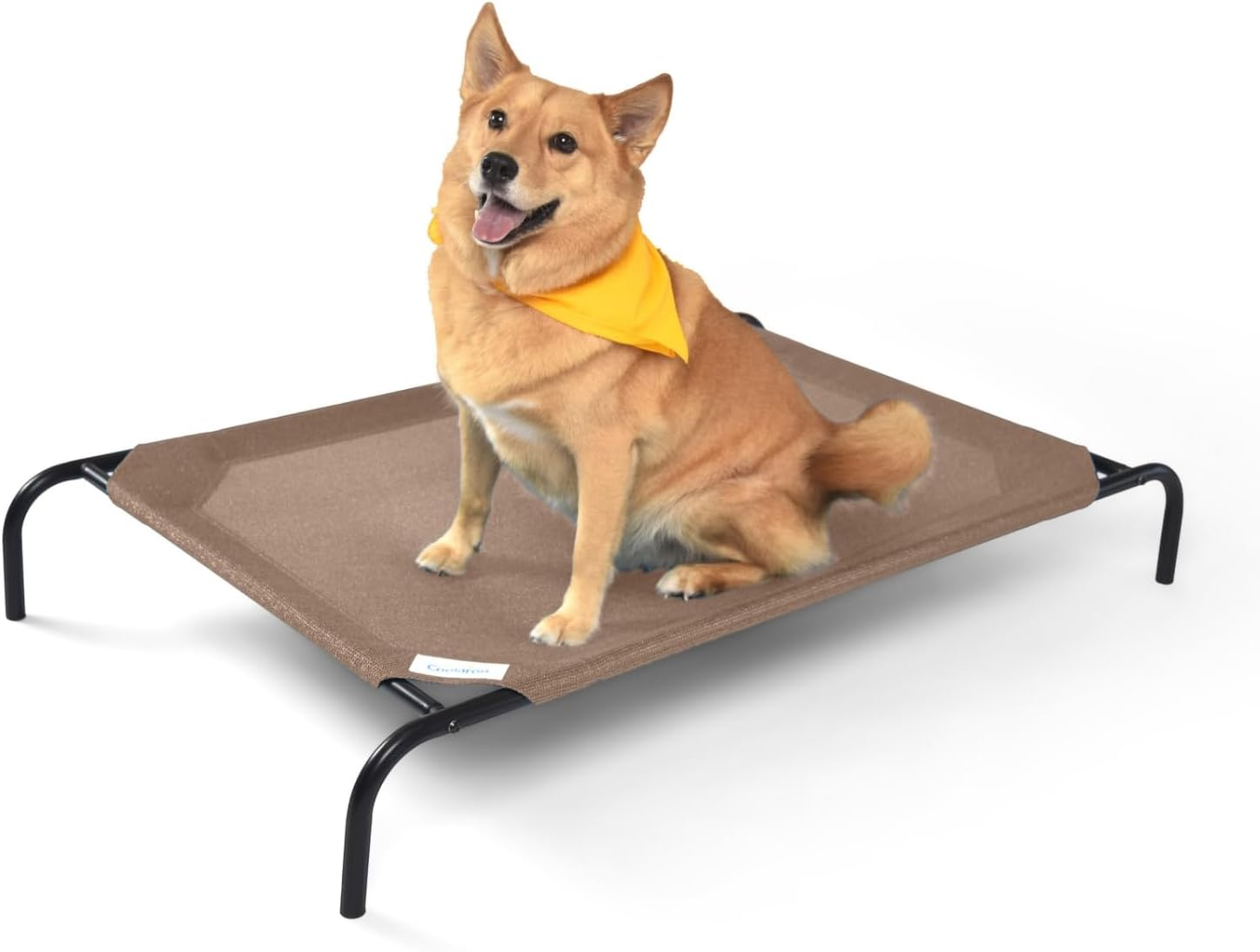 The Original Coolaroo Elevated Pet Dog Bed for Indoors & Outdoors, Large, Nutmeg