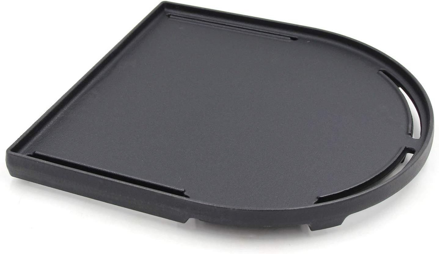 Cast Iron Half Grill Cooking Griddle for Coleman RoadTrip Swaptop Grills LX LXE LXX, Non-Stick Flat Cooking Pan BBQ Accessories, 1 Pack