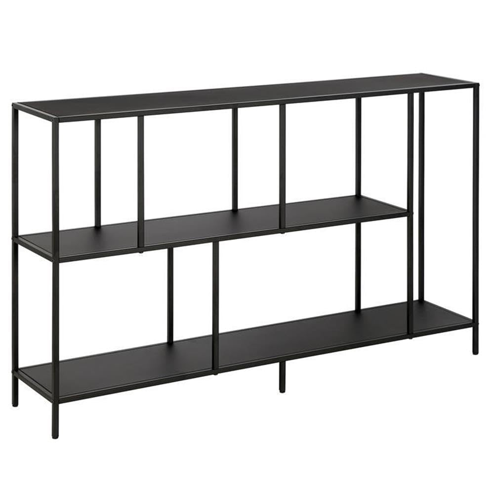 Evelyn&Zoe Winthrop 52" Wide Rectangular Console Table, Blackened Bronze