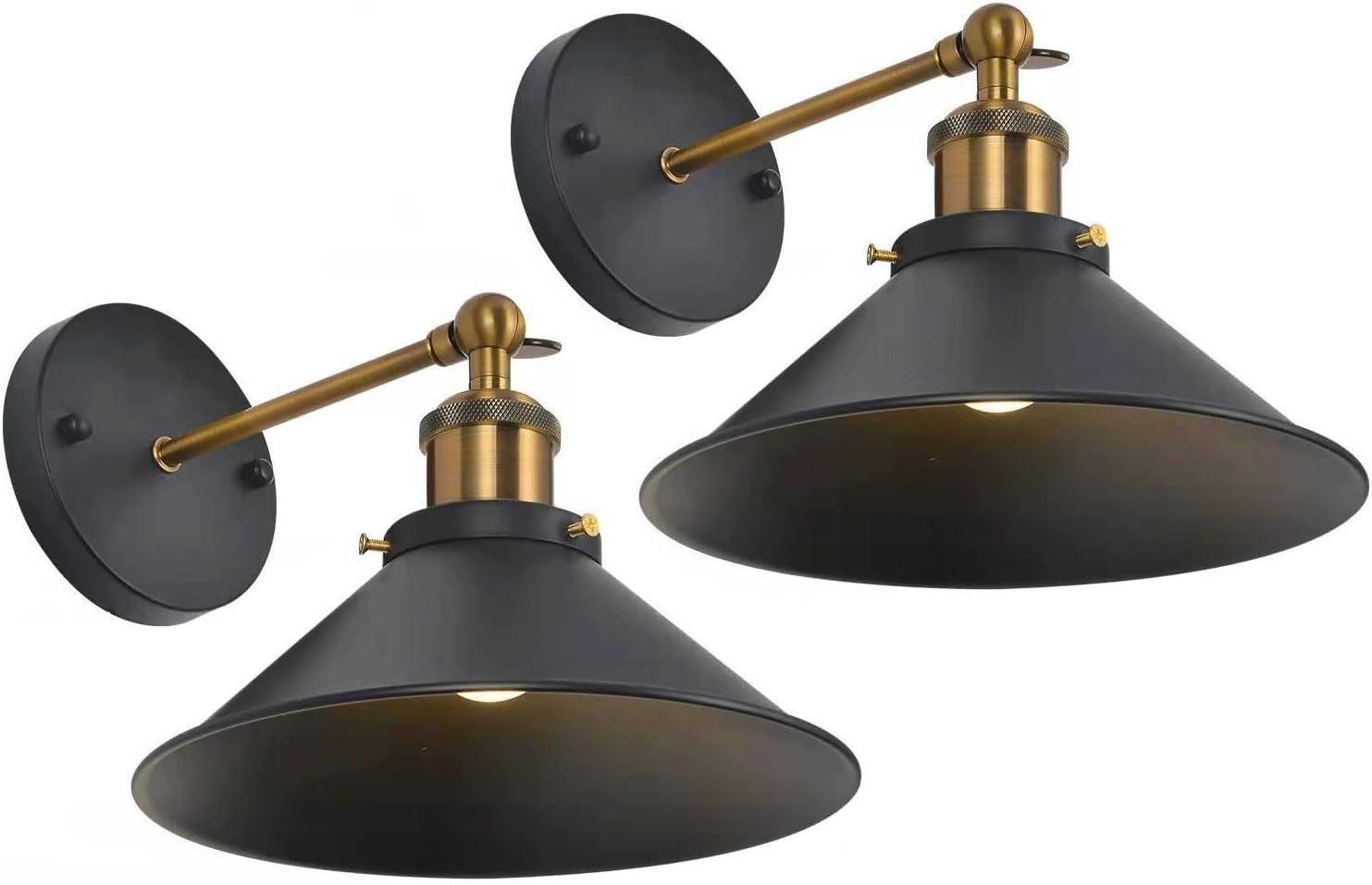 Battery Operated Wall Sconce Decor Set of 2, Black Wireless Wall Sconces with Remote, Dimmable Vintage Led Wall Lights, Wall Lamp for Bedroom Farmhouse Gallery