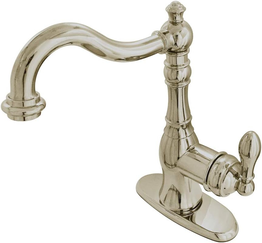 Kingston Brass FSY7708ACL Kingston Brass American Classic Single-Handle 1-or-3 Hole Deck Mount Bathroom Faucet with Push Pop-Up