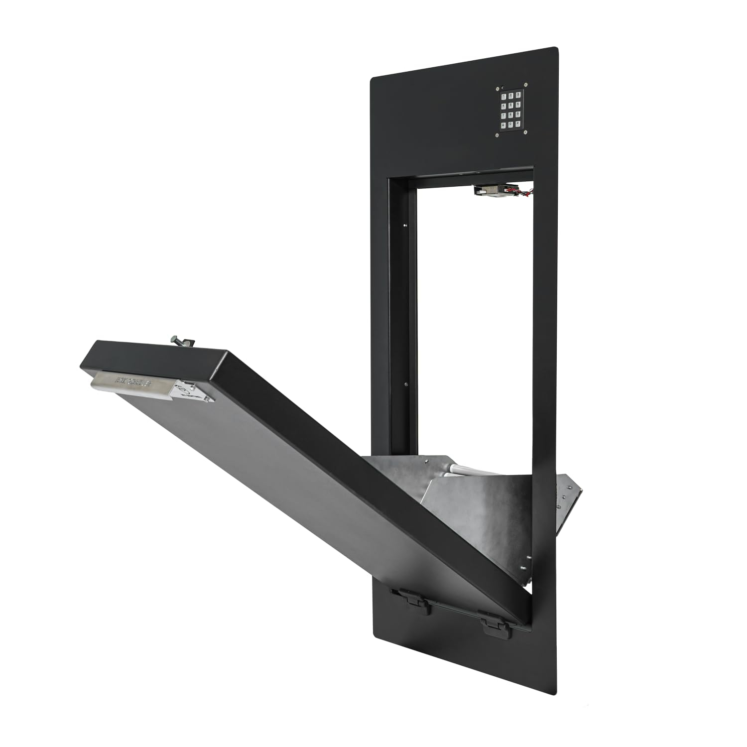 Black Steel Wall Mount Package Drop Box with Electronic Keypad