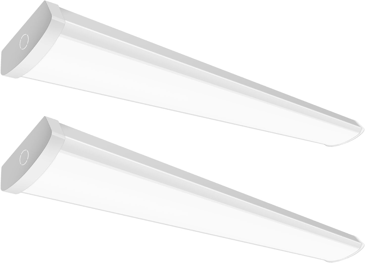 MW LIGHTING 2PK 4FT LED Wraparound Light Fixture, 5520 Lumens Dimmable