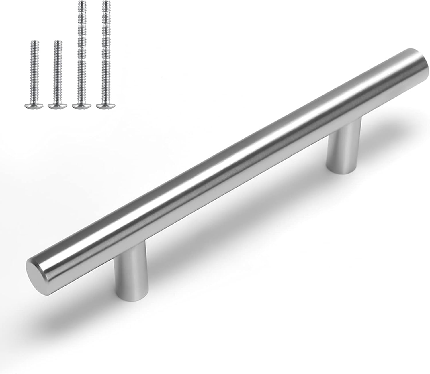 homdiy 10 Pack Brushed Nickel Cabinet Pulls 3 Inch Kitchen Cabinet Handles Stain Steel Cabinet Hardware for Kitchen and Bathroom Cabinets, 5 Inch Overall Drawer Pull