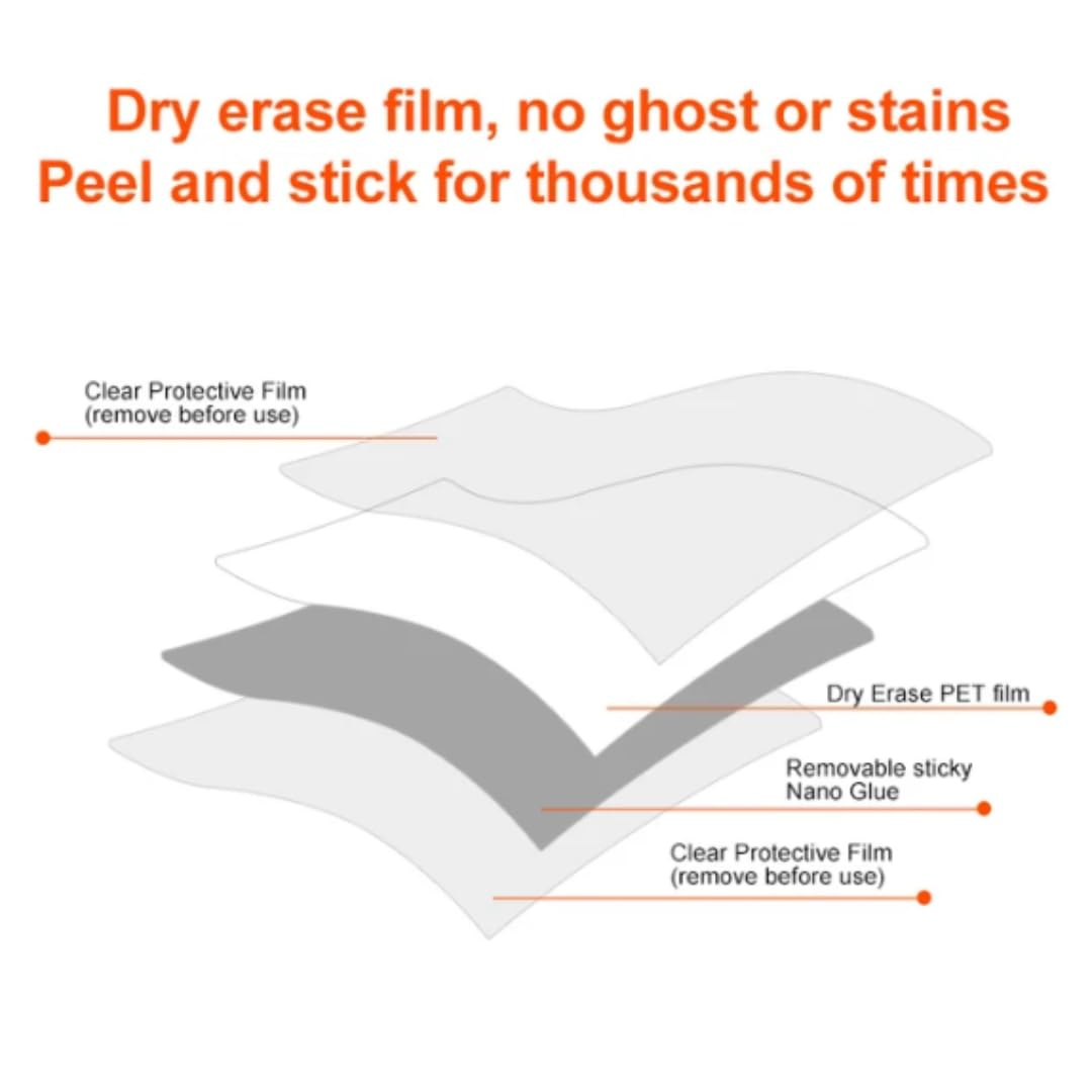 Reusable Dry Erase Sticky Notes with Dry Erase Markers & Clips. Multi-Color 4x4 6-Pack! Eco-Friendly & Washable-Perfect for Lists, Labels & Reminders. Your Sticky Note for Home & Office!