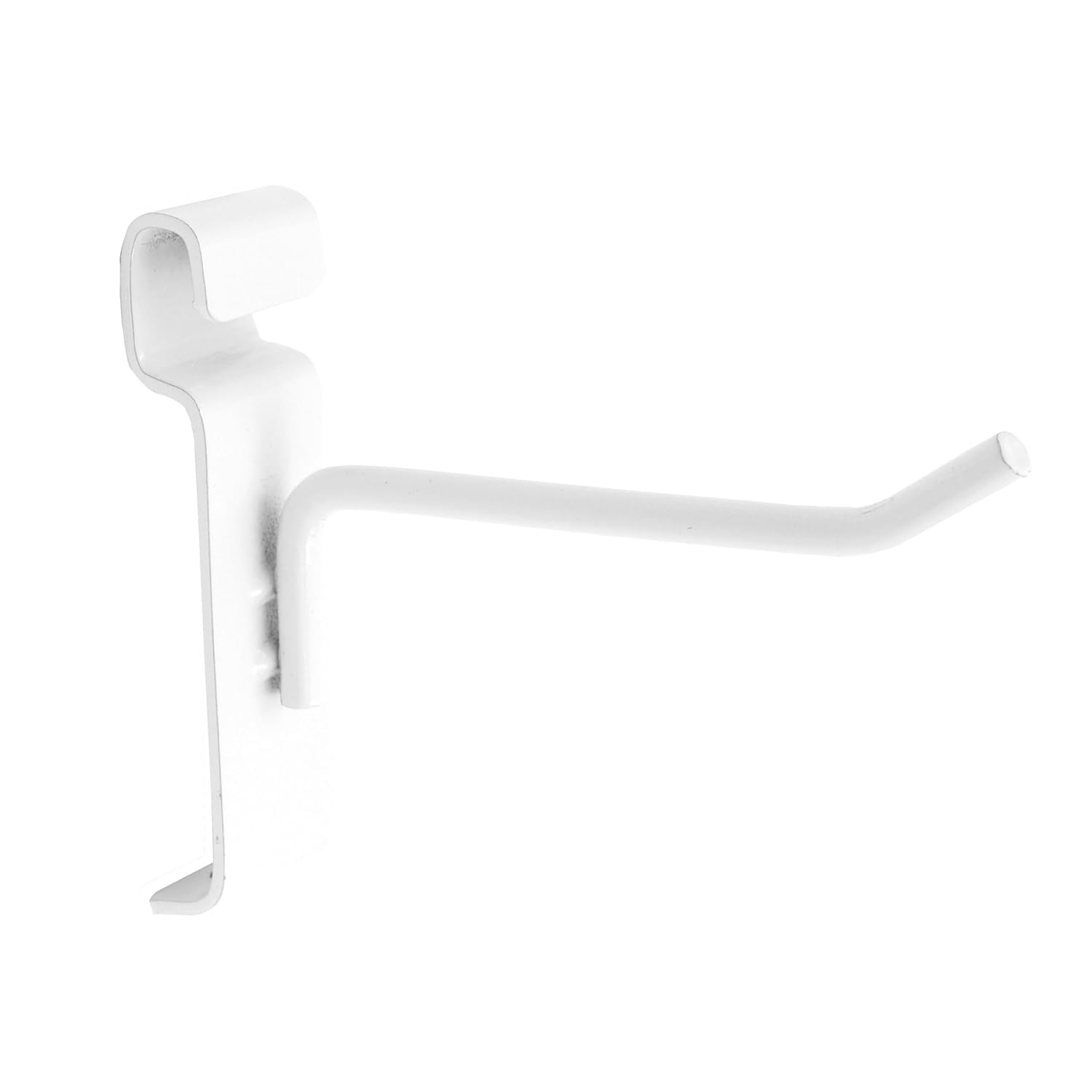 SSWBasics 4 inch White Peg Hook for Wire Grid - Pack of 50 - Durable Grid Wall Accessory - Perfect Gridwall Hooks for Retail  Thrift  Boutique  Garage  Home Organization and Display