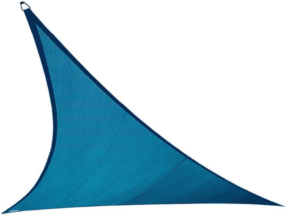 Coolaroo Coolhaven Outdoor Sun Shade Sail With Hardware Kit 95% UV Block Protection for Garden, Patio, Backyard, 12' Triangle, Sapphire