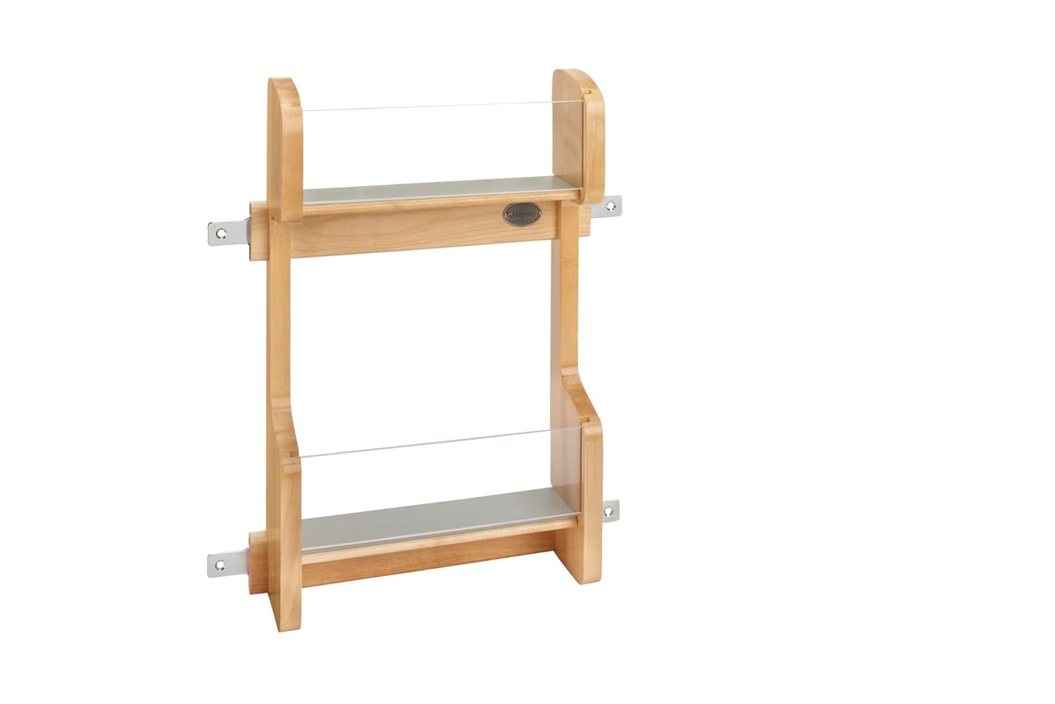 Light Brown Maple Over Door Vanity Storage Rack