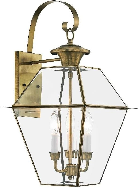 Livex Lighting Westover 3 - Light Wall Light in  Antique Brass