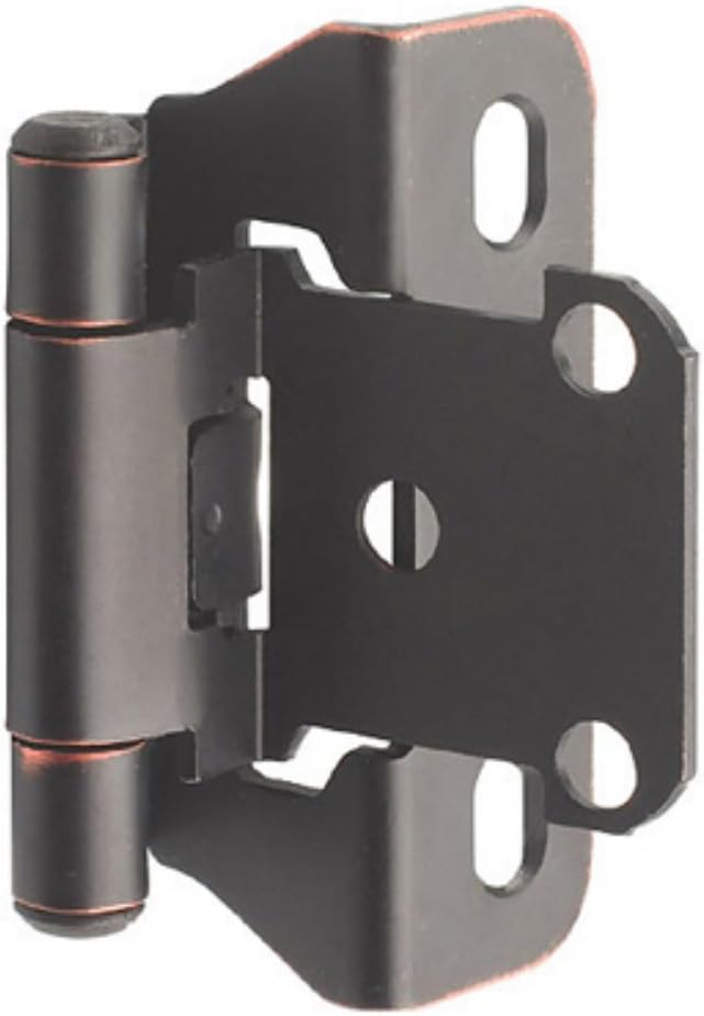 Oil-Rubbed Bronze Self-Closing Partial Wrap Cabinet Hinge