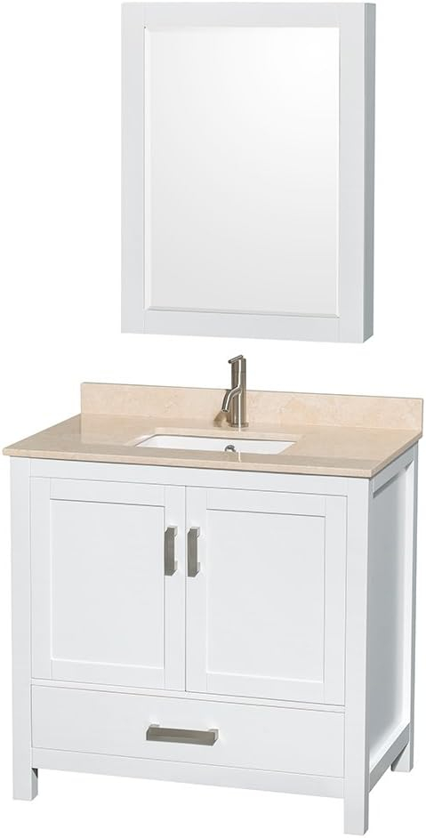 Wyndham Collection Sheffield 35" Freestanding Single Vanity Base Only