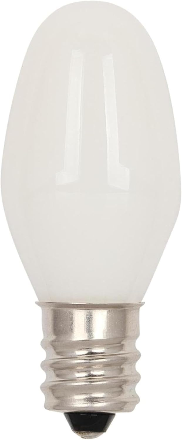 White Frosted Decorative LED Candelabra Bulb, 2-Pack
