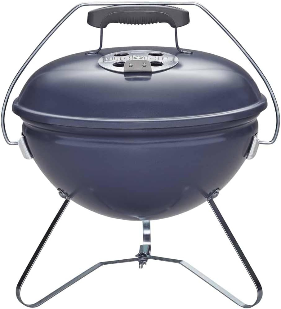 Slate Blue 14-Inch Portable Charcoal Kettle Grill