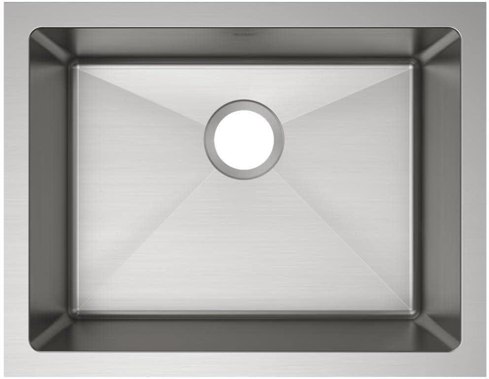 Elkay EFRU2115T Crosstown 23-1/2" Undermount Single Basin Stainless Steel Kitchen Sink - Stainless Steel
