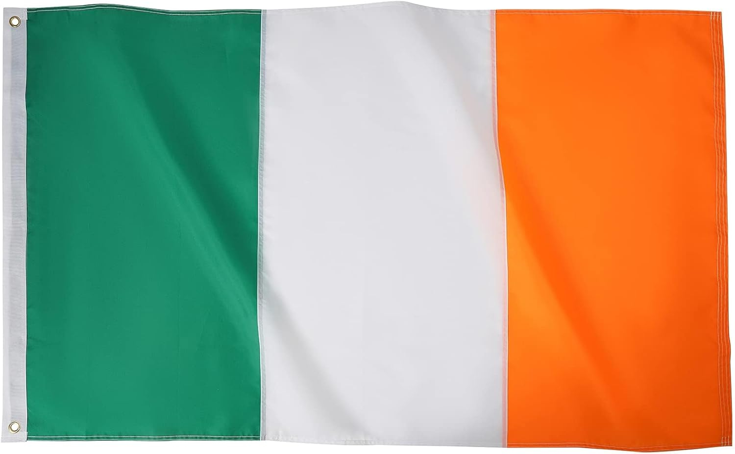 AMZFLAG Irish Flag 3x5 feet Outdoor, Heavy Duty Ireland Flags for St Patrick Day Outside with 2 Brass Grommets, Double Sided Irish Flags for House Decoration