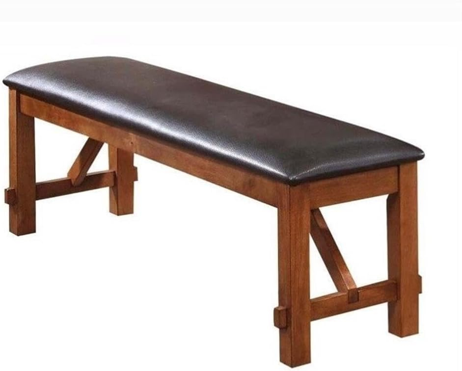 Acme Furniture Apollo Dining Bench, Espresso PU & Walnut 60"L x 17"D x 20"H