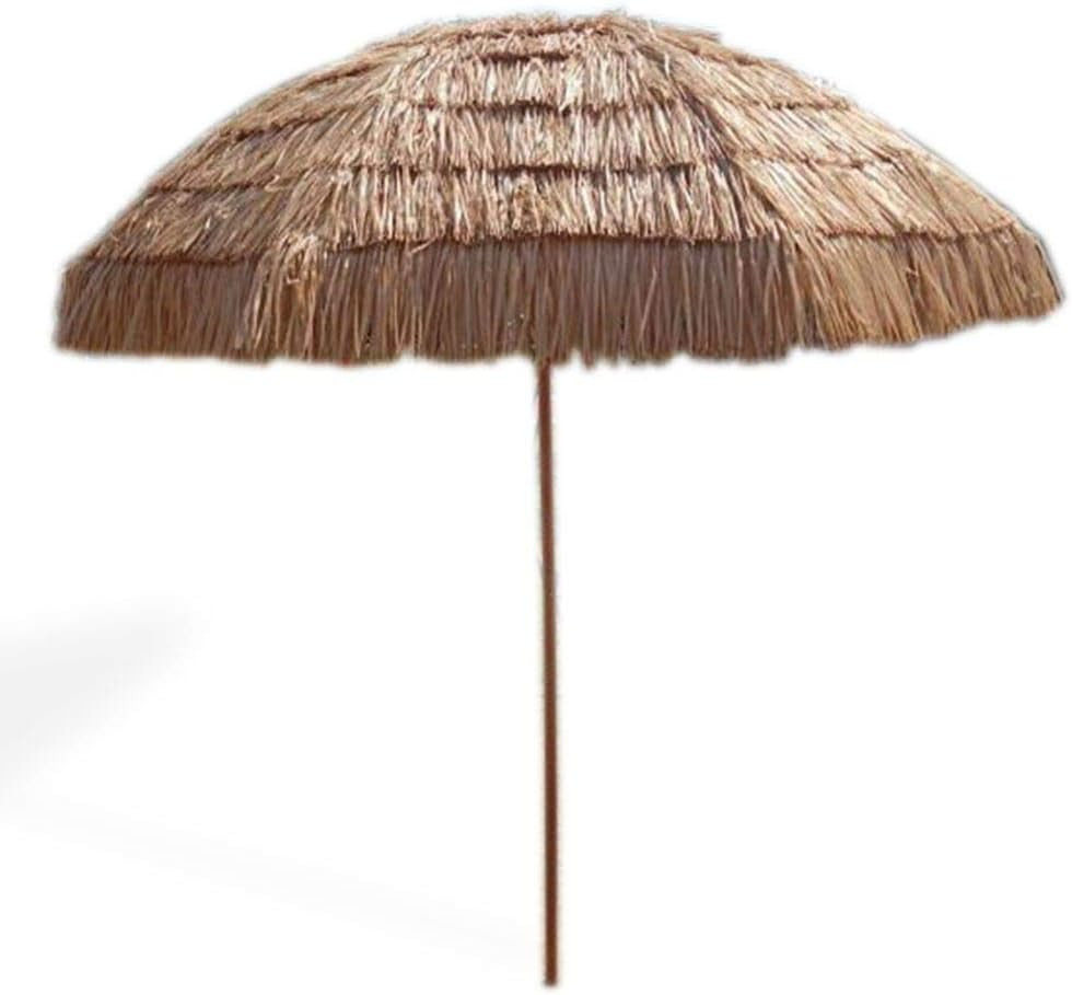 Impact Canopy 8 Foot Thatched Hawaiian Tiki Umbrella, Pool Patio Beach Umbrella