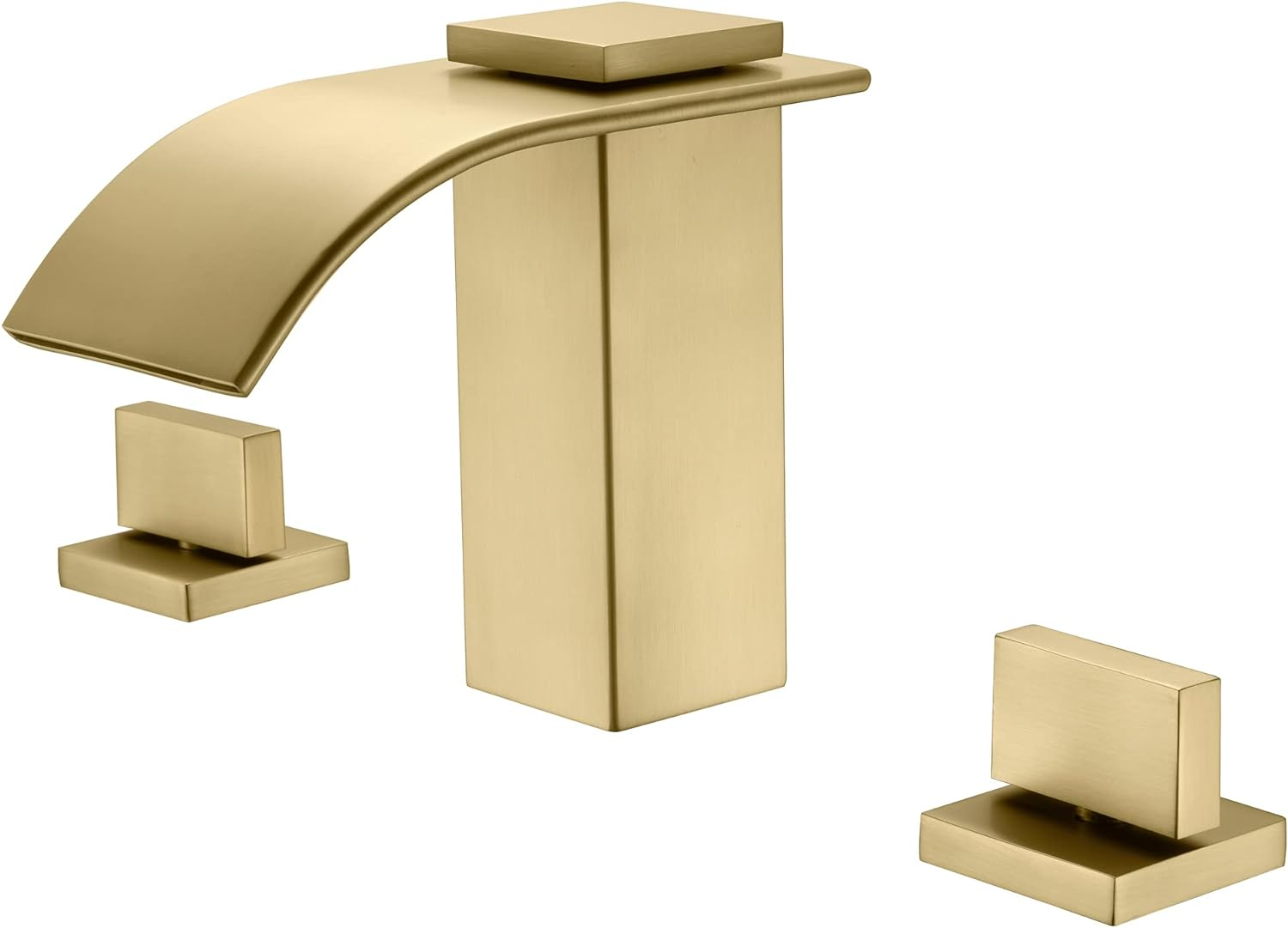 Brushed Gold 8-Inch Widespread Double Handle Bathroom Faucet