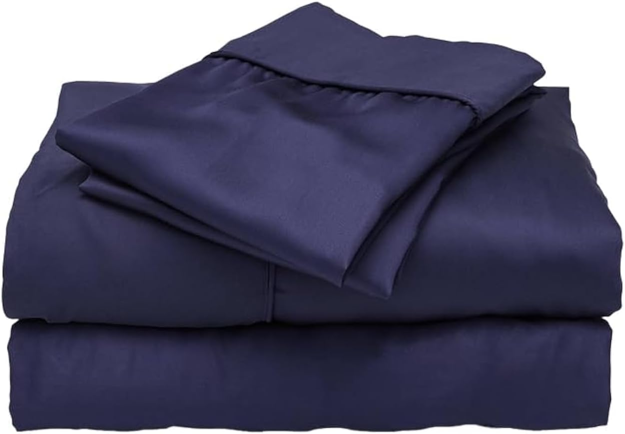 Twin Ocean Blue Organic Bamboo Cotton Sheet Set