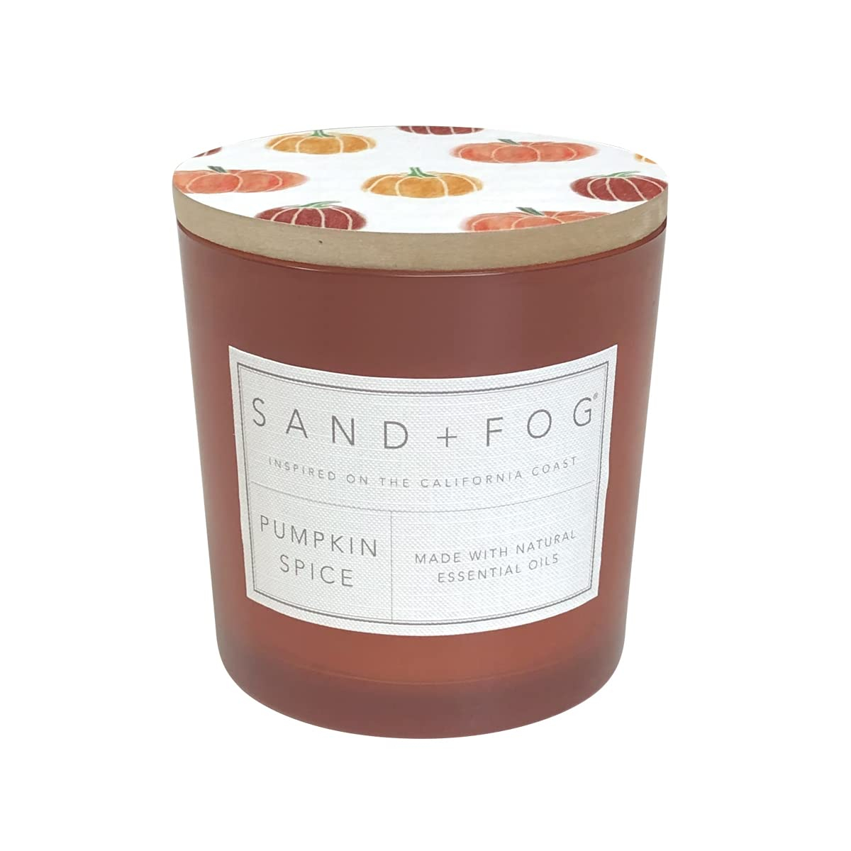 Sand + Fog Scented Candles - Pumpkin Spice - Additional Scents and Sizes - 3 Wicks 100% Cotton Lead-Free - Luxury Air Freshening Jar Candles - Perfect Home Decor - 21 oz