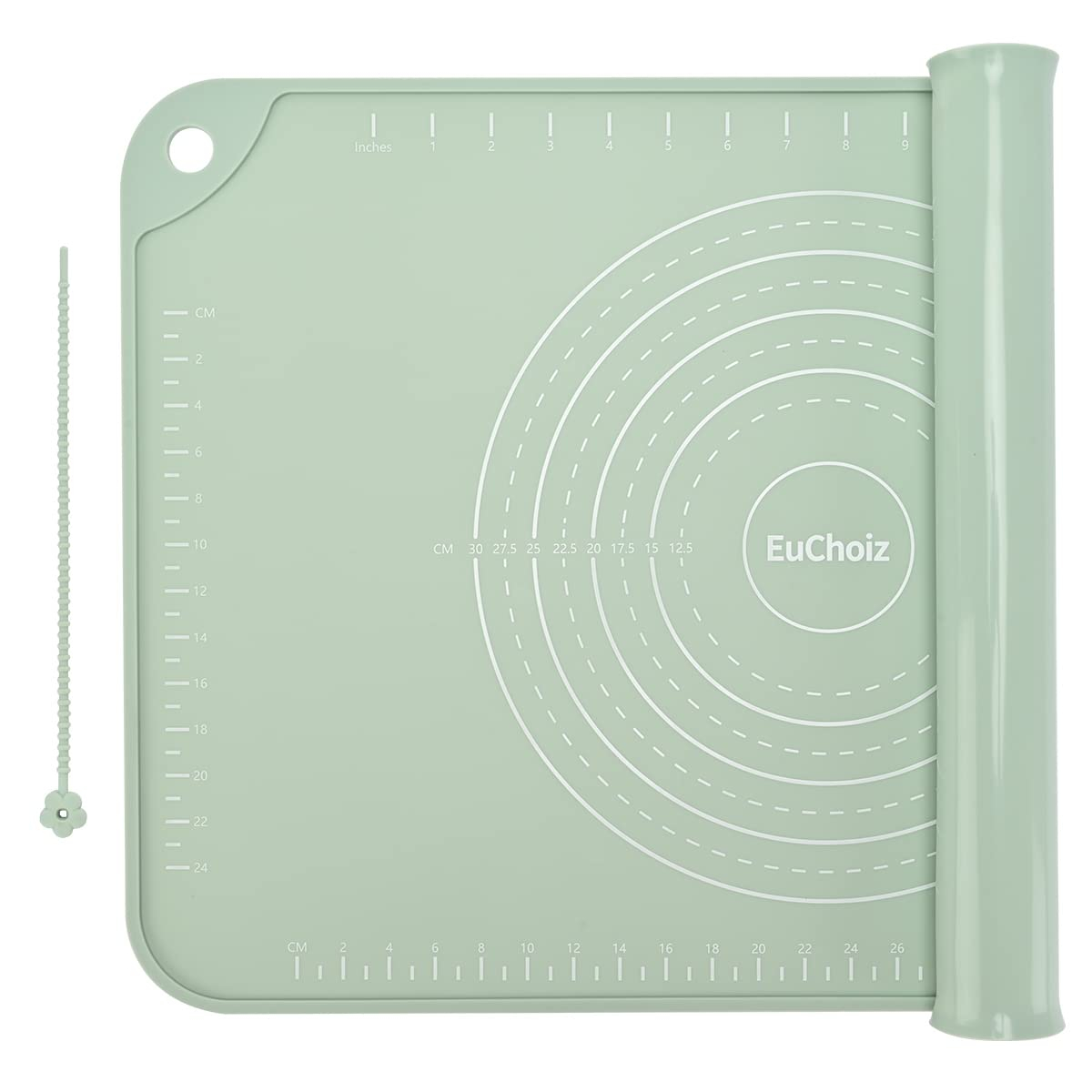 Silicone Pastry Mat 24"*16" Extra Thick Non Stick Baking Mat Food Grade Silicone Dough Rolling Bake Mat with Edge Heightening