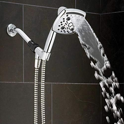 Oxygenics Marvel 6.0 -Spray Chrome 4.88-in Square Handheld High Pressure Shower Head 1.8 GPM