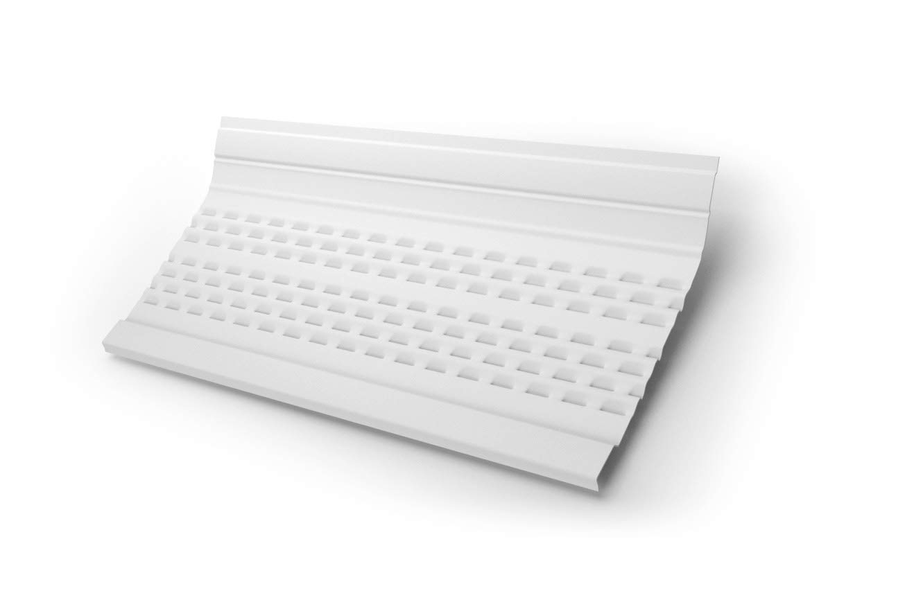 White Aluminum 6" Gutter Guard with Stainless Steel Screws