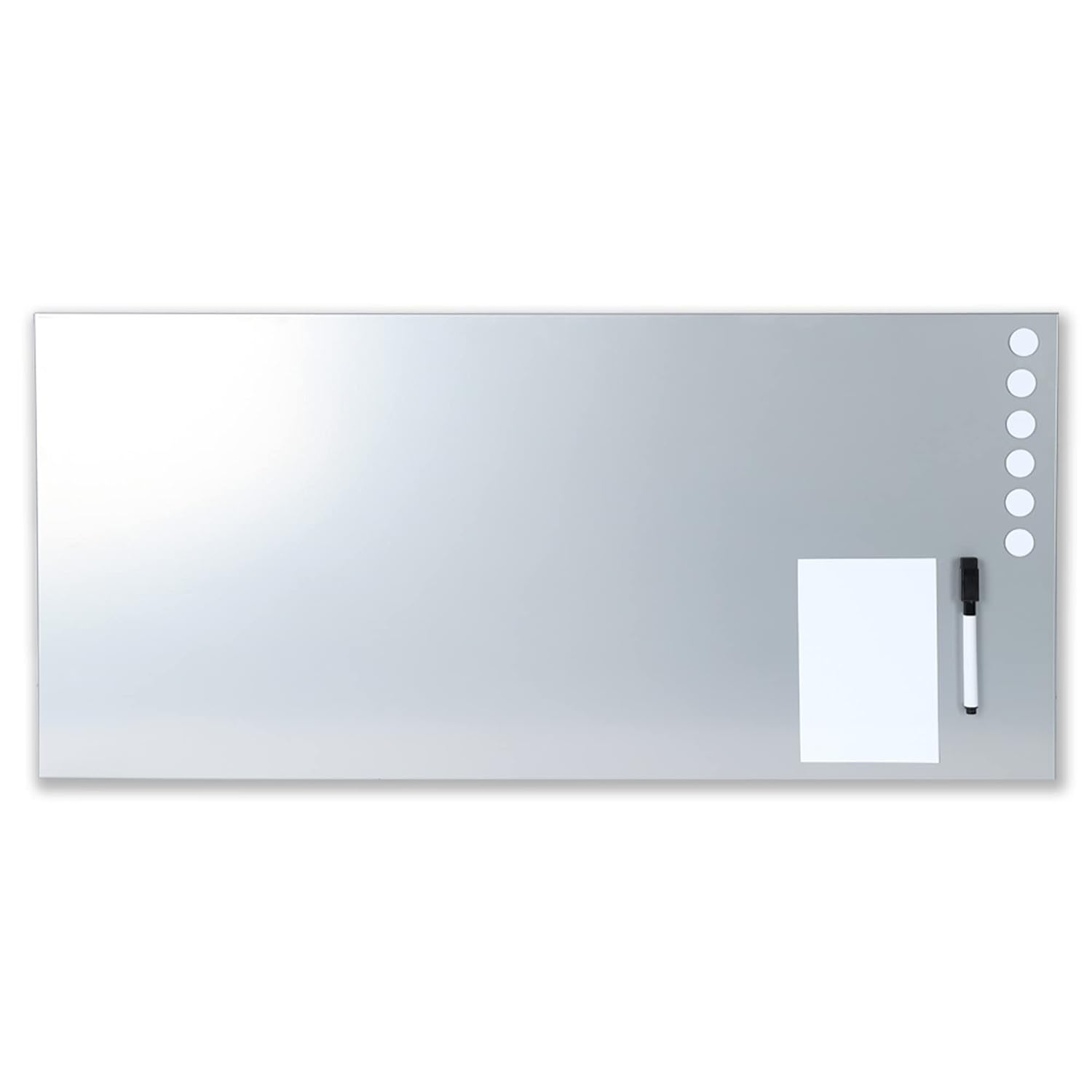 STEELMASTER 270163050 14" x 30" Magnetic Note Board, Silver