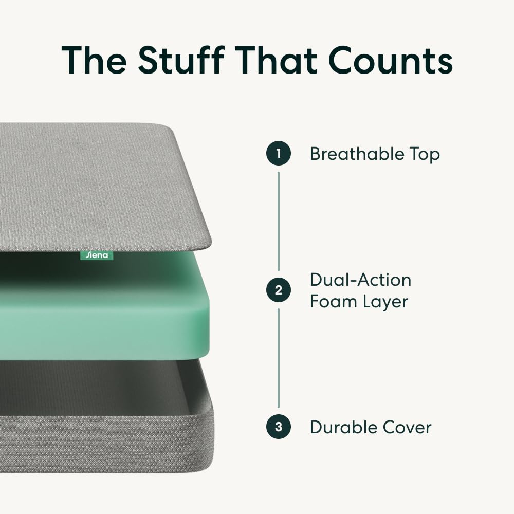 Siena 6" Twin XL Foam Mattress - Medium Firm - 180 Night Trial - Premium Pressure-Relieving Layers - 10 Year Warranty - Mattress in a Box - CertiPUR-US Certified
