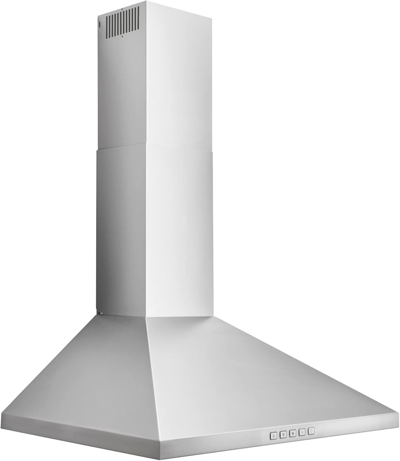Broan-NuTone 24" Pyramidal Chimney Range Hood with LED Lighting, Convertible Wall-Mount Kitchen Chimney Vent Hood, 450 Max CFM, Stainless Steel