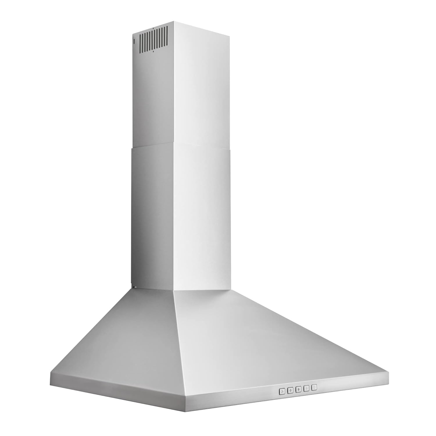 Broan-NuTone 24" Pyramidal Chimney Range Hood with LED Lighting, Convertible Wall-Mount Kitchen Chimney Vent Hood, 450 Max CFM, Stainless Steel