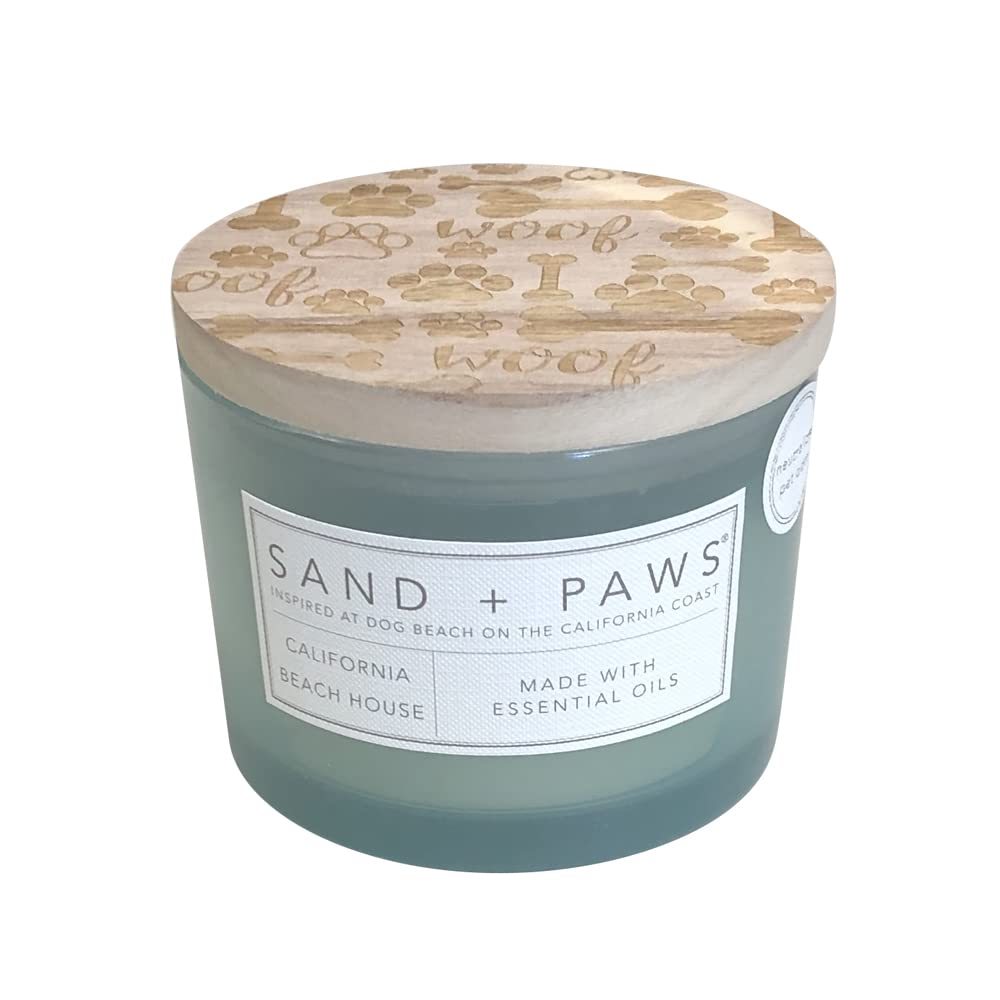 Sand + Paws Scented Candle -Balsam Cedar- Luxurious Air Freshening Jar Candles Neutralize pet Odors and Enhance Home décor – 100% Cotton Lead-Free Wicks - 12 oz