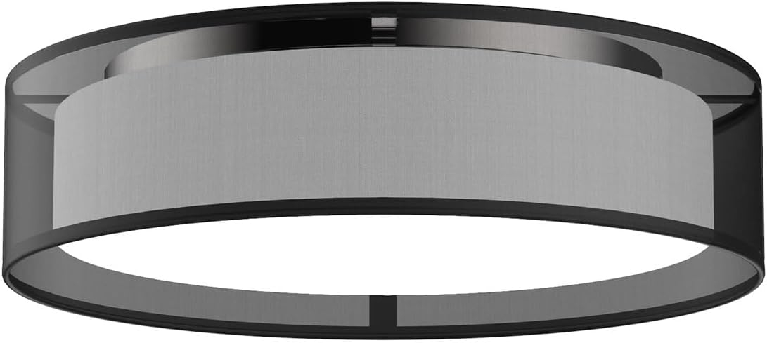 Kuzco Lighting Dalton 1 - Light Flush Mount in  Black Organza
