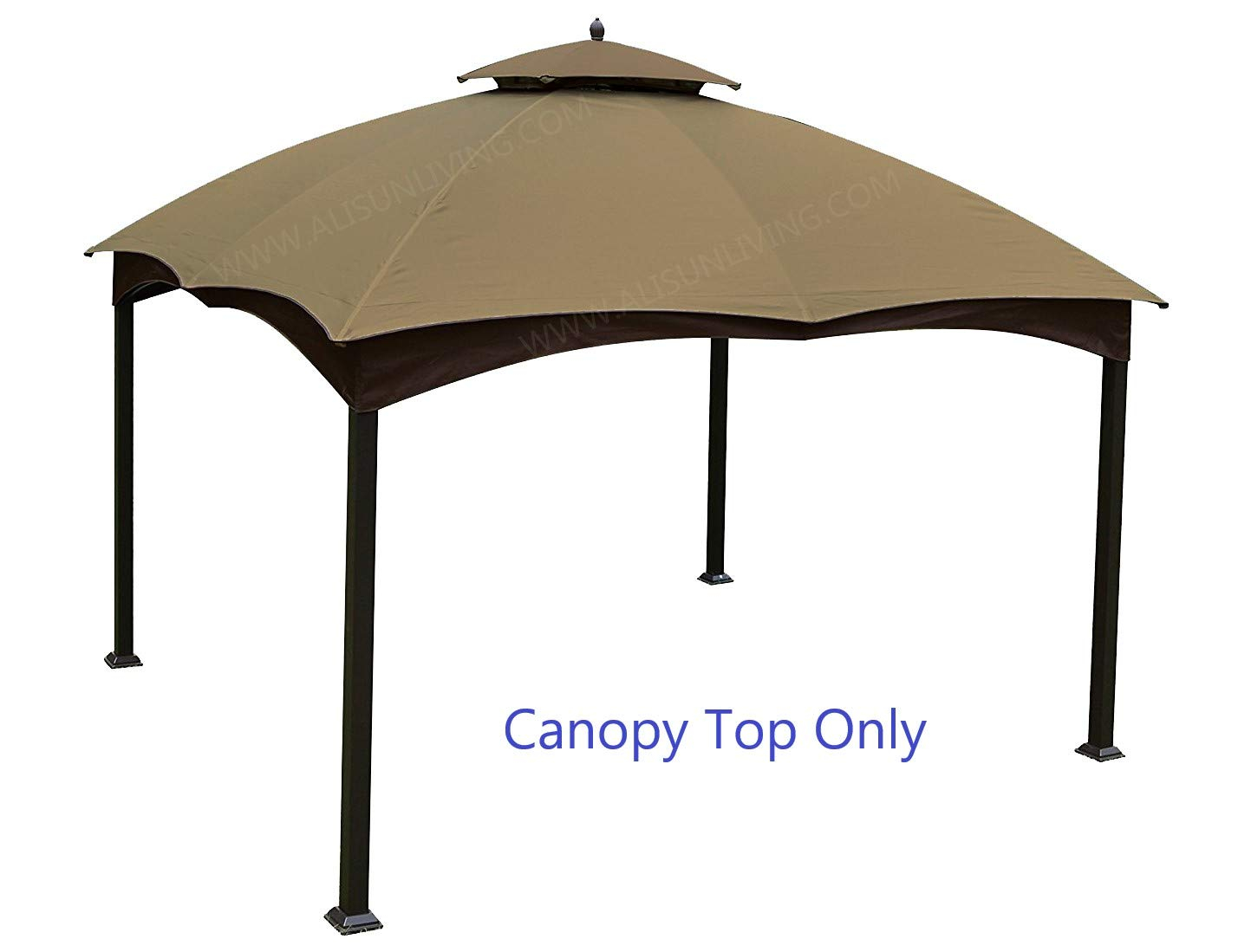 ALISUN Replacement Canopy Top for Lowe's 10' x 12' Gazebo #TPGAZ17-002C (Golden Brown Canopy Top Only)