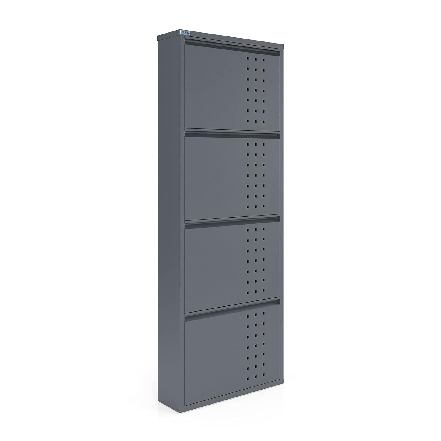 CEHA USA Antibacterial 4 Tier metal shoe cabinet side holes