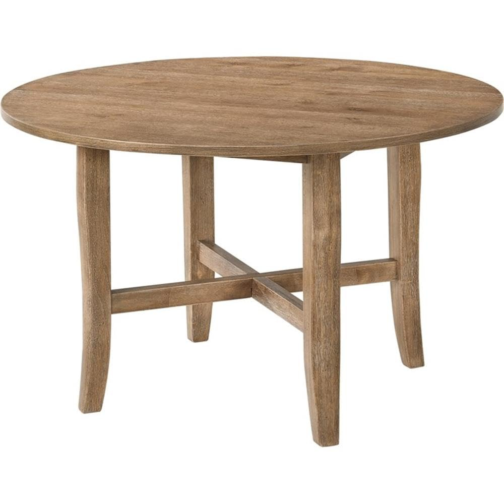 Rustic Round Reclaimed Wood Farmhouse Dining Table