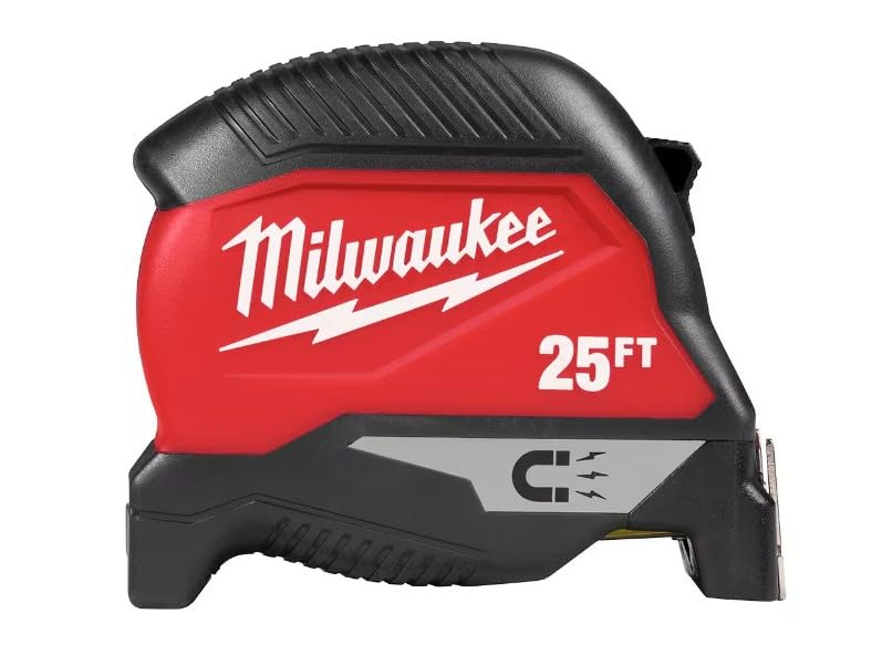 Milwaukee 48-22-1025MG 25' Compact Magnetic Tape Measure, 2 Pack