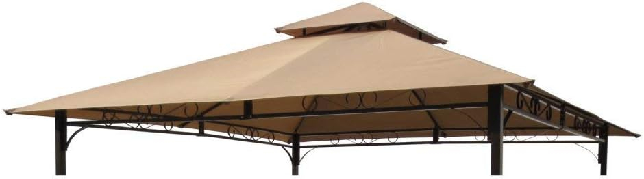 Khaki Polyester Square Replacement Canopy for 10' Gazebo