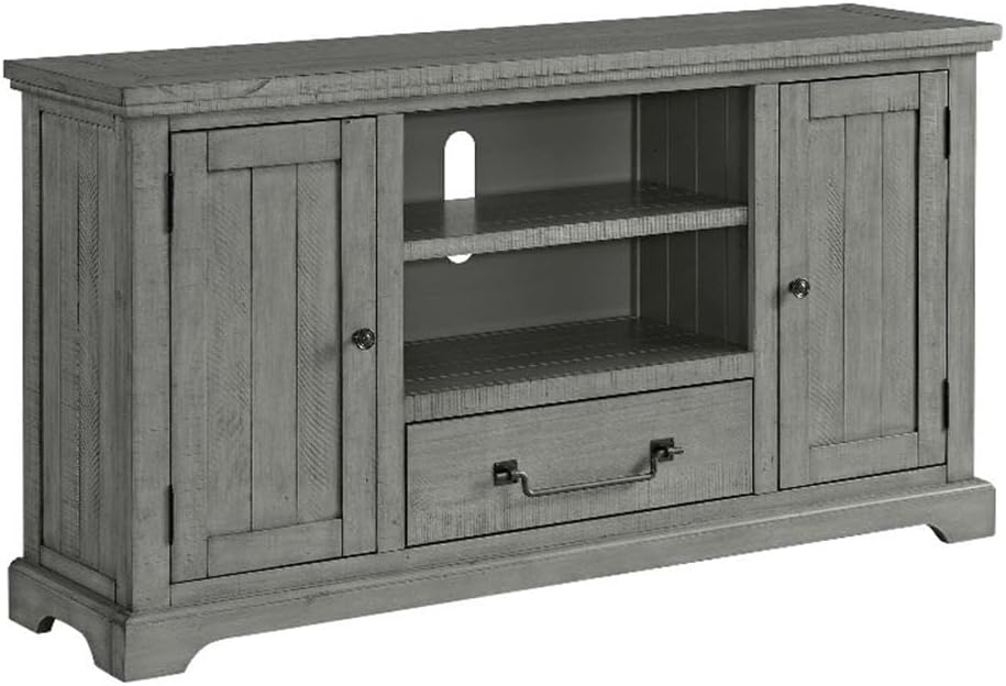 Martin Svensson Home Beach House Solid Wood TV Stand for TVs up to 70", Dove Grey