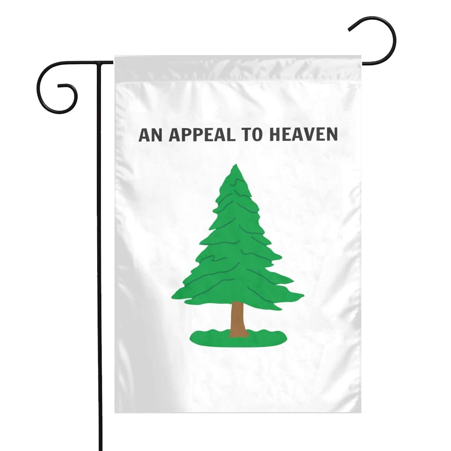 White and Green Patriotic Polyester Garden Flag 12x18 Inch