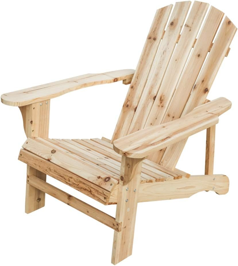 Classic Unfinished Wood Adirondack Chair
