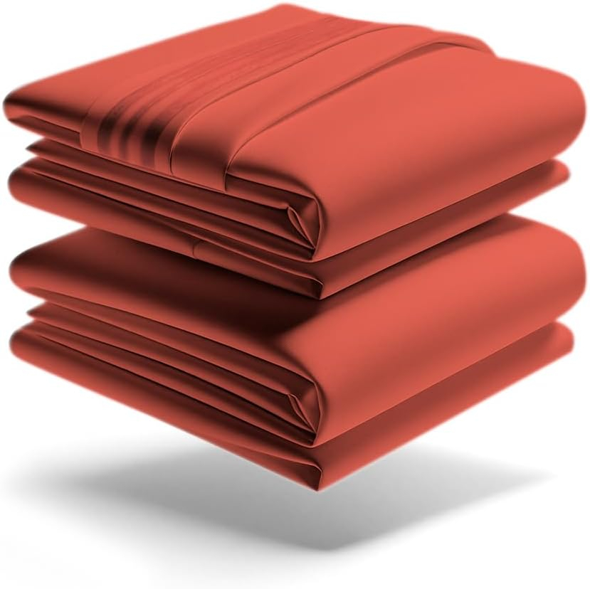 Mezzati Luxury 1800 Prestige Soft and Comfortable Collection Bed Sheets Set Twin Striped Gray