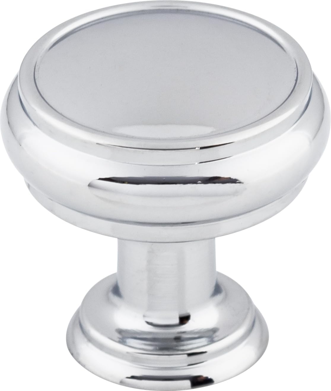 Polished Chrome Round Mushroom Cabinet Knob with Mounting Hardware