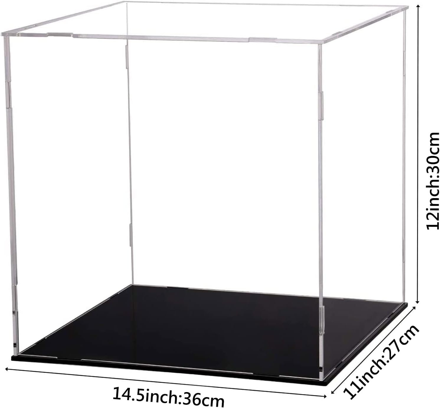 Evron Display Case for Collectibles Assemble Clear Acrylic Box Alternative Glass Case for Display Action Figures Home Storage & Organizing Toys (15.7x11.8x3.1inch;40x30x8cm)