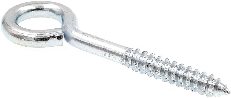 Prime-Line 9067941 Screw Eye, Lag Thread, 3/8 in X 4-1/2 in, Zinc Plated Steel, Pack of 10