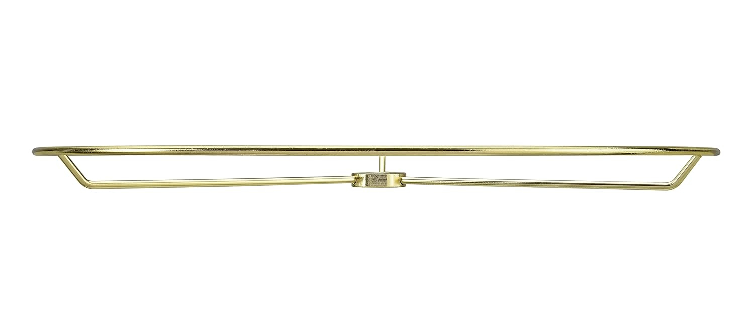 Aspen Creative 20102-11, Metal DIY Drum Lamp Shade Strong Ring, US Style Spider that Connects to Lamp Harp, Top Ring-Brass Plated/Bottom Ring-Galvanized, 10" Diameter Ring