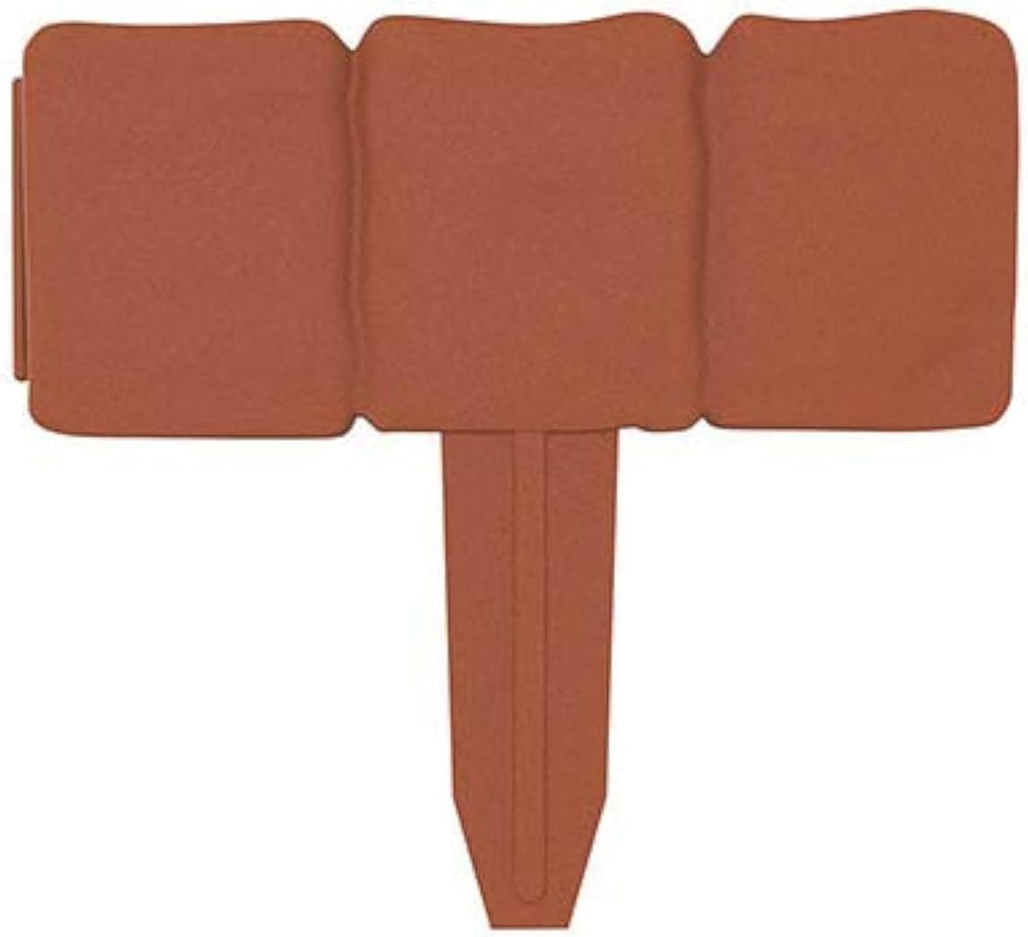 Pure Garden 50-LG5095 Garden Edging Stone-Look Border, Terracotta